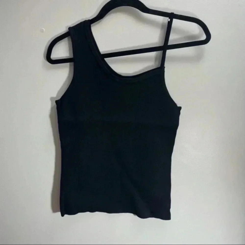 525 America black Assymetrical ribbed tank  Large - Picture 2 of 6